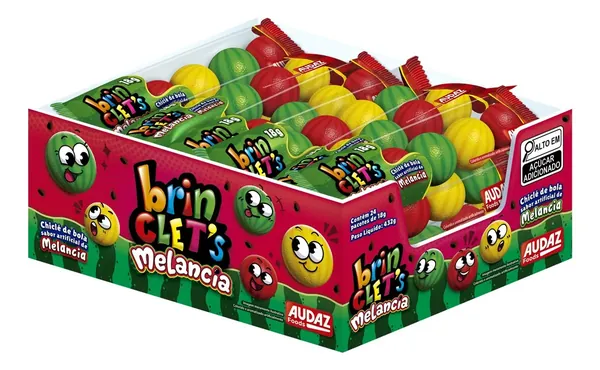 Chiclete brinclet's melancia caixa 24x18gr